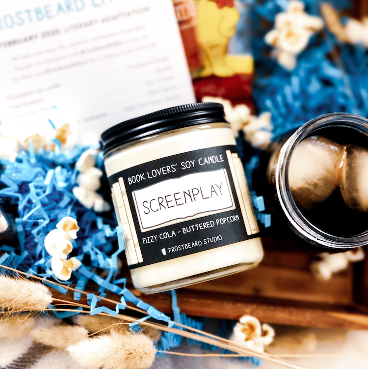Frostbeard Lit Box Monthly Candle Screenplay