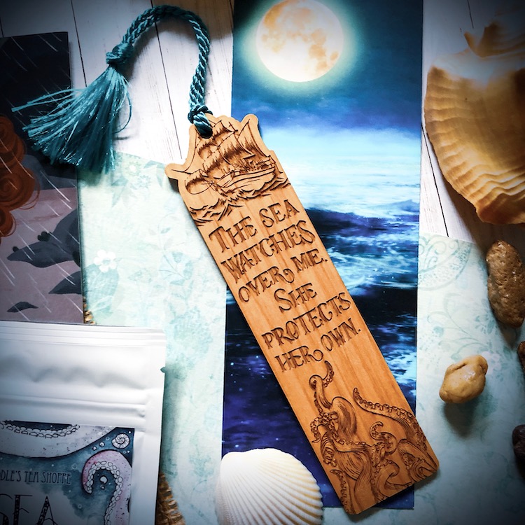 OwlCrate August 2019 wooden bookmark