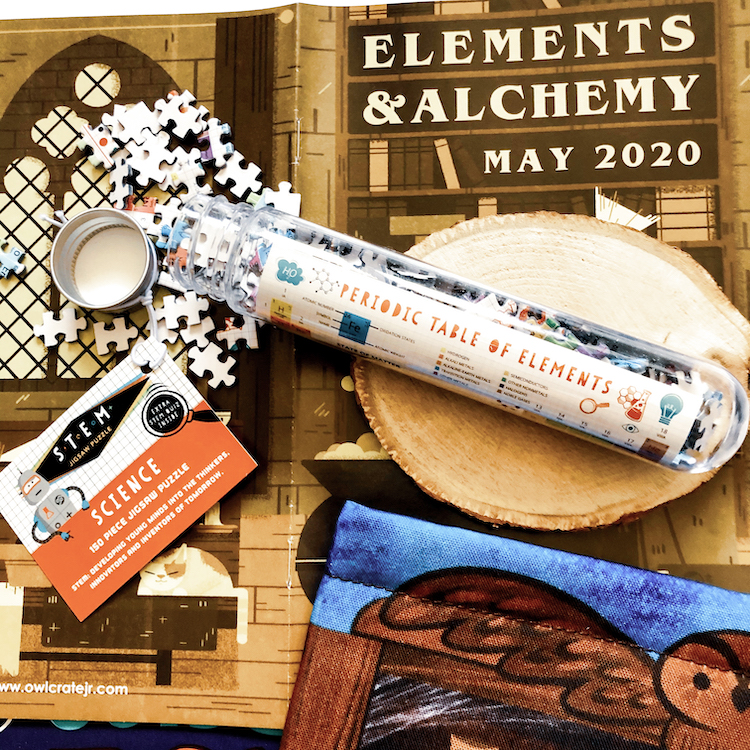 OwlCrate Jr. May 2020 periodic table puzzle