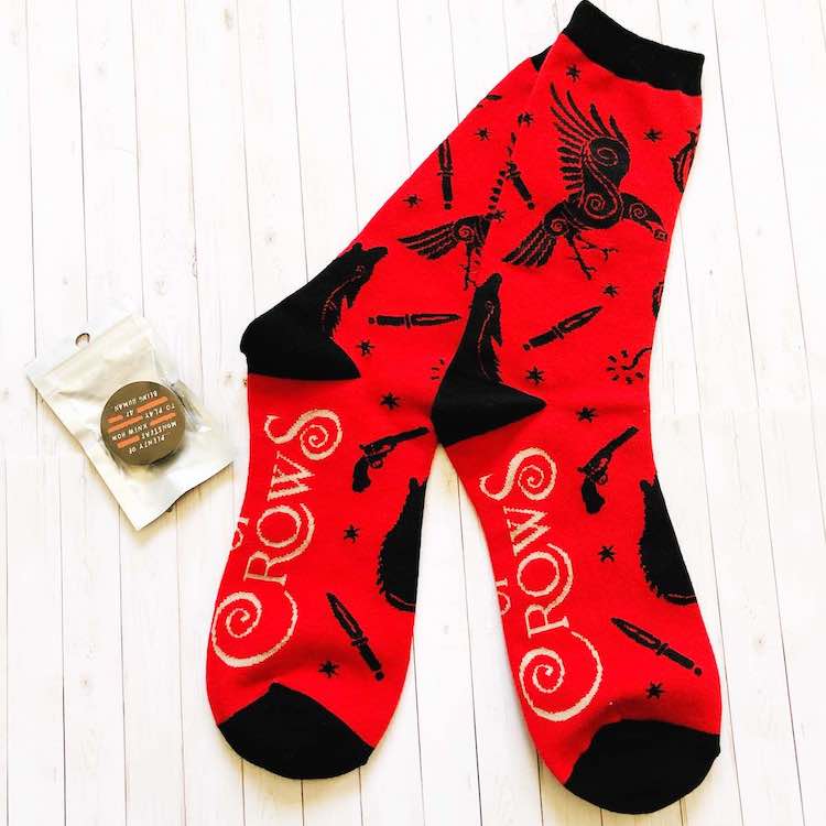 OwlCrate April 2019 Six of Crows socks